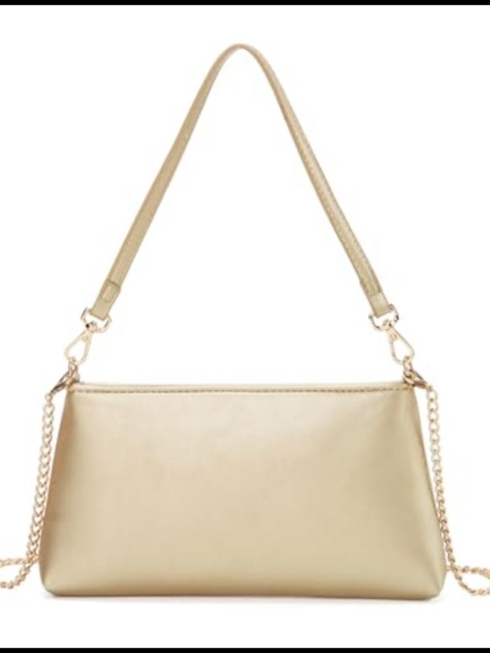 PU Leather Evening Clutch Purse with Chain Strap, Wedding Party Bag